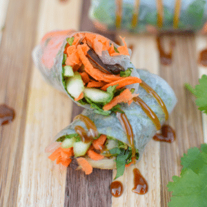 portobello mushroom spring rolls