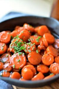 Ginger Infused Bourbon Glazed Carrots