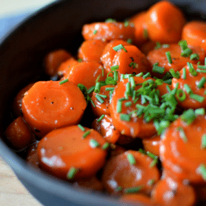 Ginger Infused Bourbon Glazed Carrots