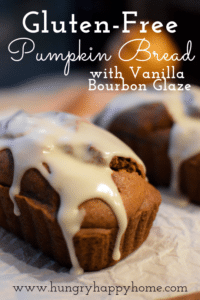 Gluten Free Pumpkin Bread with Vanilla Bourbon Glaze