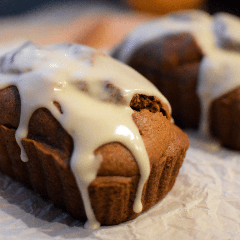 Gluten Free Pumpkin Bread with Vanilla Bourbon Glaze