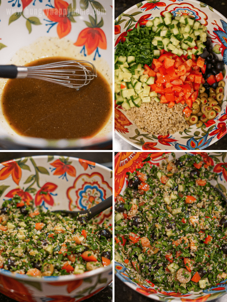 collage image showing the steps to make the recipe