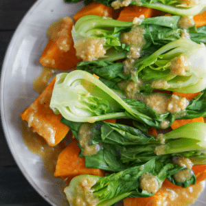 Sweet Potato and Baby Bok Choy